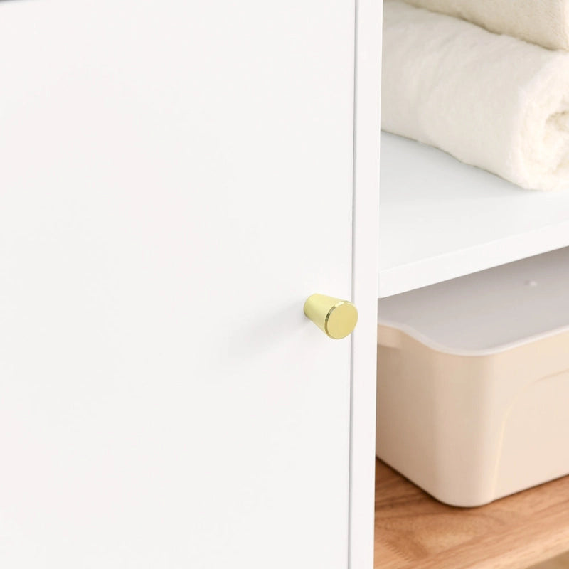 Mueble de almacenamiento bicolor con base de madera natural para suelo, sala de estar y dormitorio