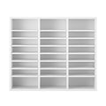 Organiseur de dossiers et de documents en bois à 24 compartiments avec étagère réglable, pour bureau
