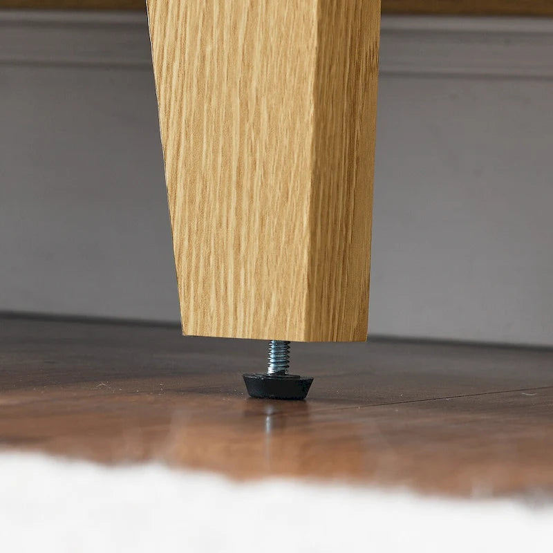 Kommode mit sechs Schubladen und Rattanfronten, schwarzem Holzrahmen, Schlafzimmerschrank